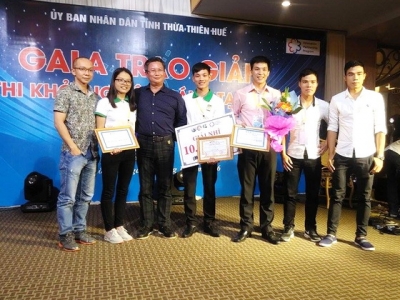 SINH VIÊN TRƯỜNG ĐẠI HỌC NÔNG LÂM HUẾ ĐẠT GIẢI NHÌ VÀ GIẢI BA CUỘC THI "KHỞI NGHIỆP SÁNG TẠO HUẾ NĂM 2016" 1